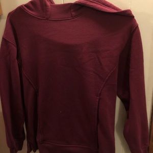 burgundy hood